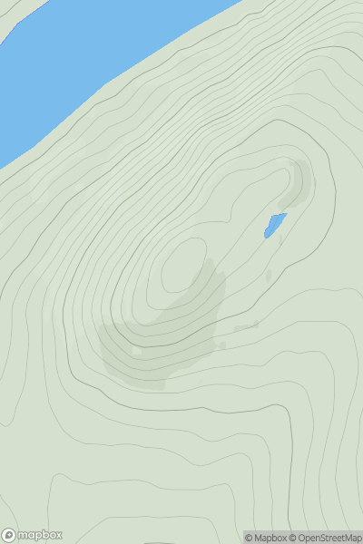 Thumbnail image for Meall Beag [Fort William to Loch Treig & Loch Leven] [NN237634] showing contour plot for surrounding peak